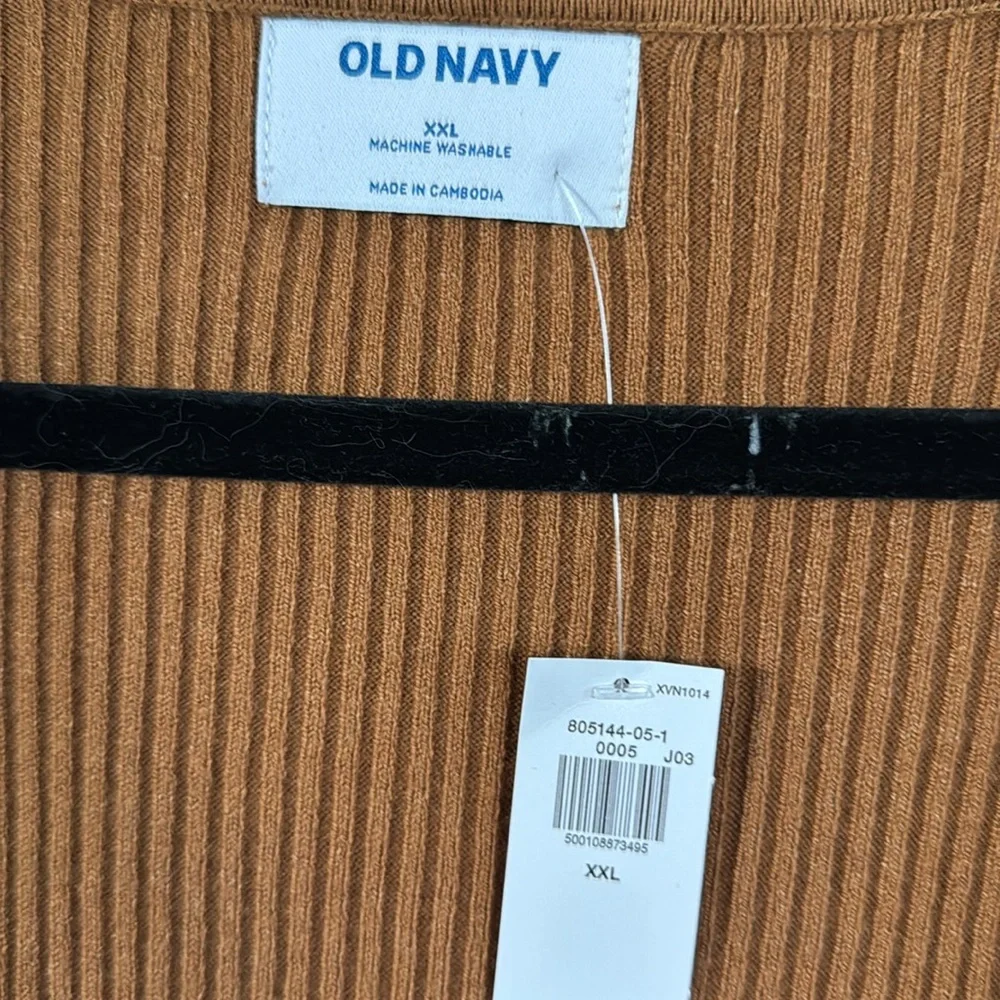 NWT‼️Old Navy long sleeve ribbed brown sweetheart neckline XXL - Picture 2 of 6